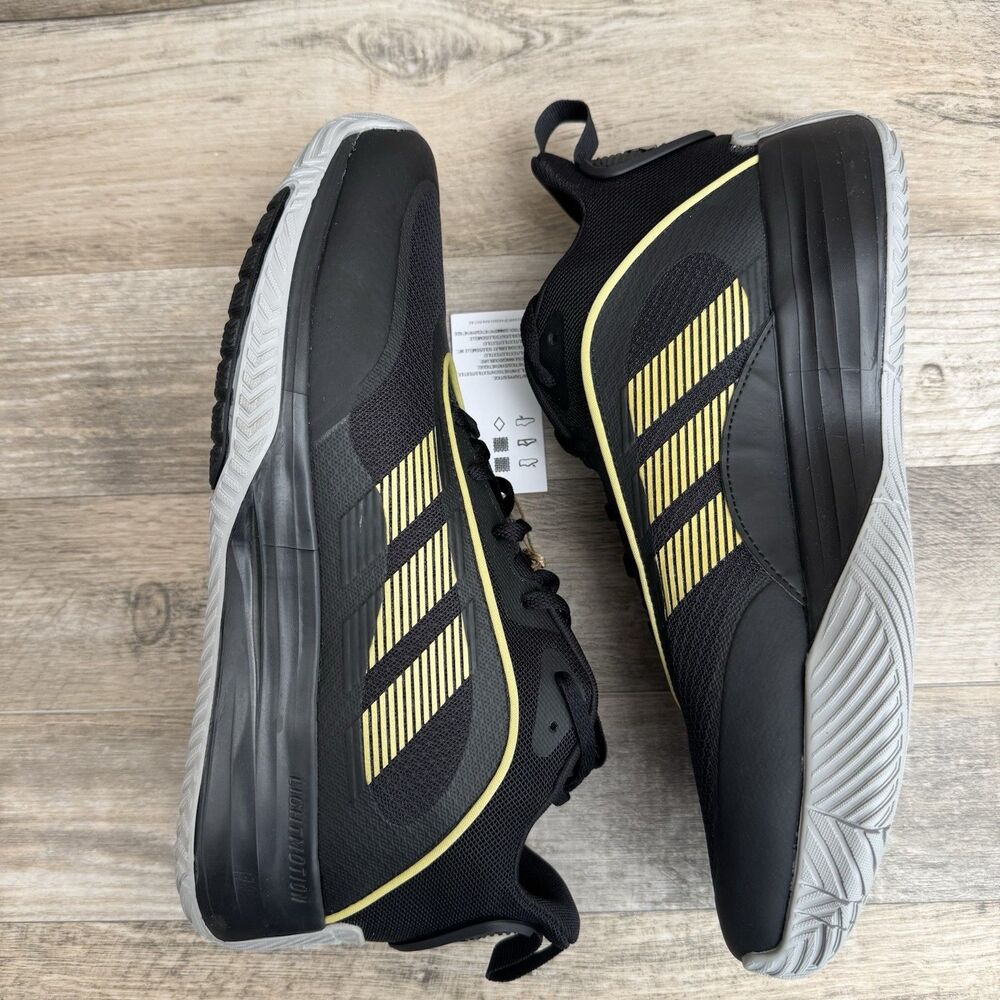 Adidas Ownthegame 3.0 Black Gold Men's Size 11.5 Basketball Shoes IF4566 New